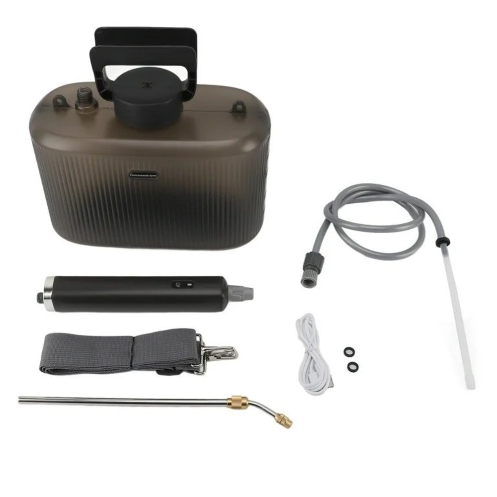 5L Electric Garden Sprayer with Telescoping Wand and Shoulder Strap Black
